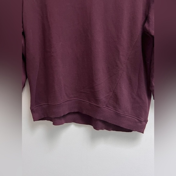 WILT Women’s Burgandy Crewneck Three Quarter Sleeve Sweatshirt - Size Medium - Picture 8 of 8